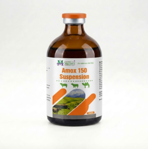 100ml Amox 150 veterinary suspension injection bottle