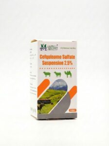 Cefquinome Sulfate Suspension 2.5 percent veterinary pharmaceutical packaging box