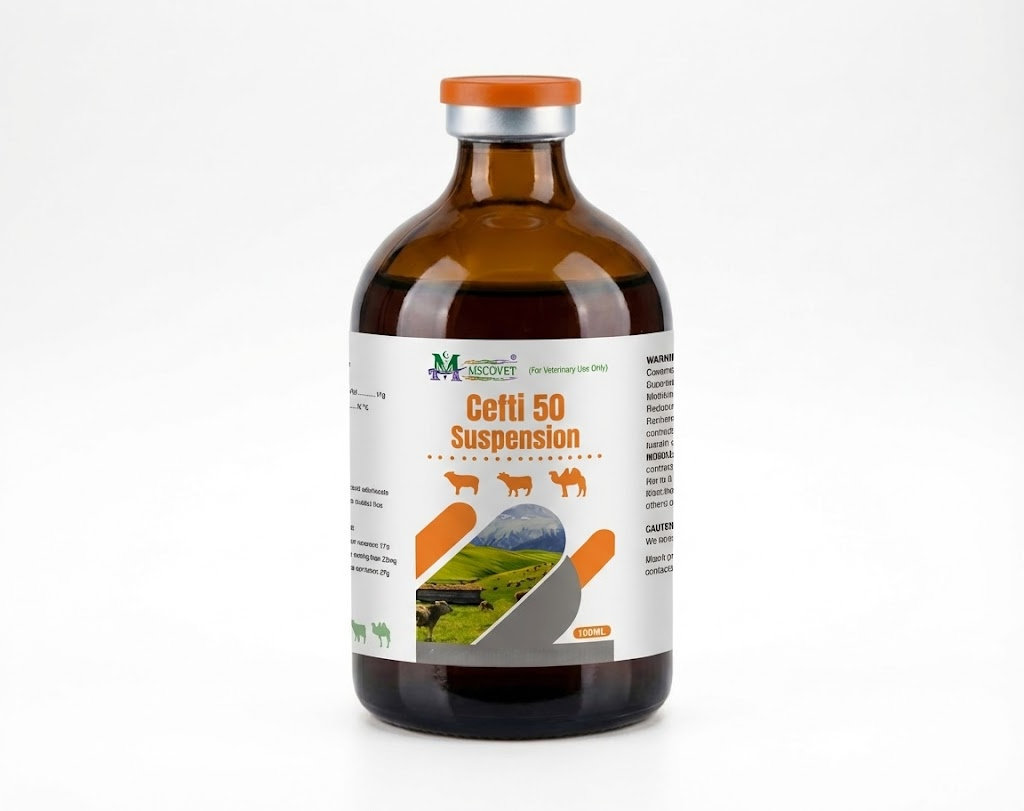 100ml Ceti 50 Suspension veterinary injection bottle