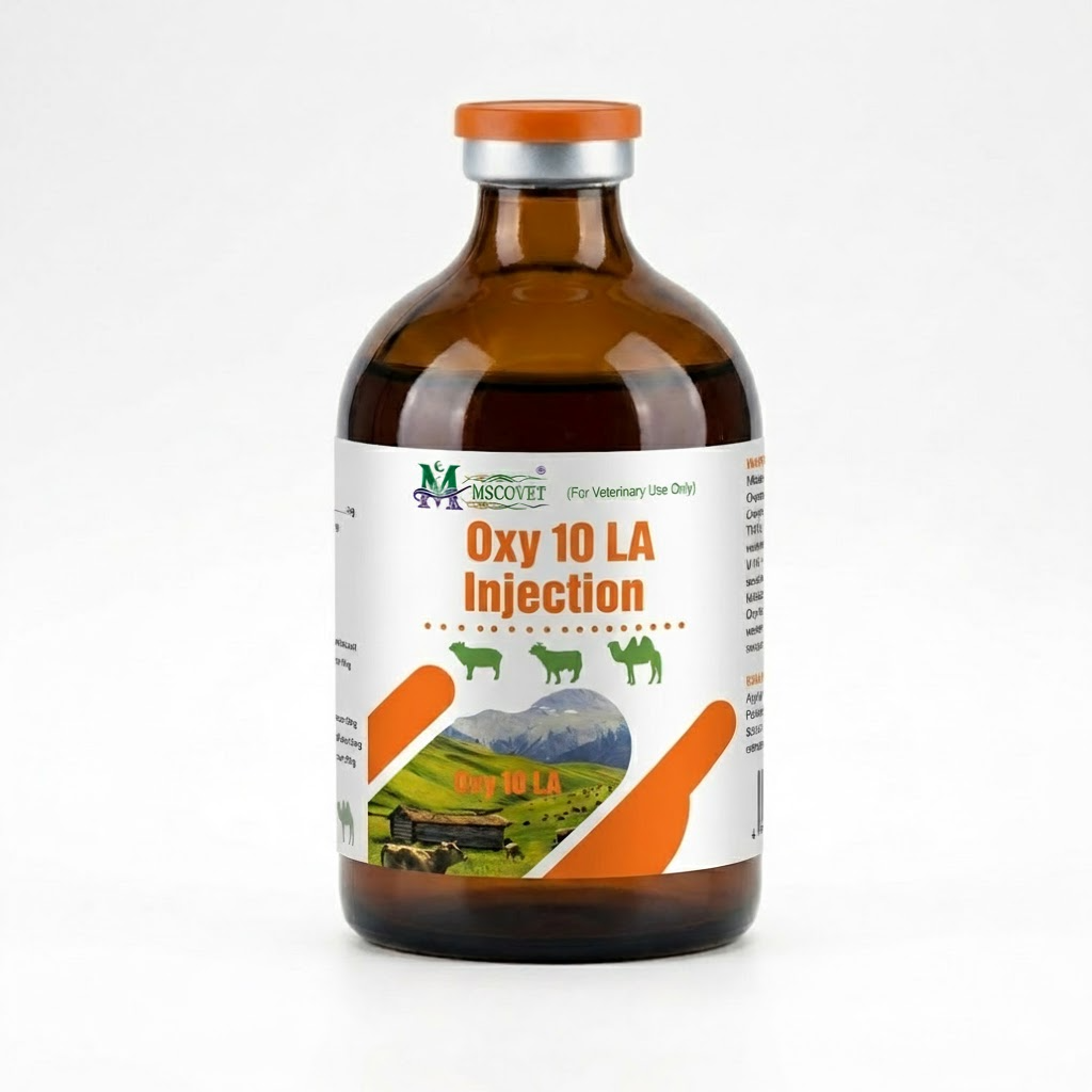 100ml Oxy 10 LA Injection veterinary oxytetracycline bottle for livestock bacterial infection treatment