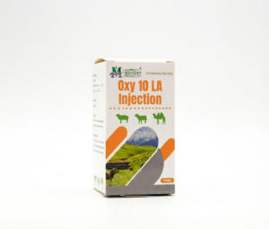 Oxy 10 LA Injection veterinary pharmaceutical packaging box