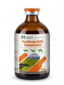 PenStrep 2525 Suspension veterinary antibiotic injection bottle for livestock bacterial infection treatment