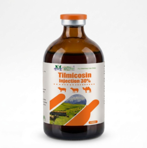 Tilmicosin Injection 30% veterinary antibiotic injection bottle for livestock respiratory infection treatment