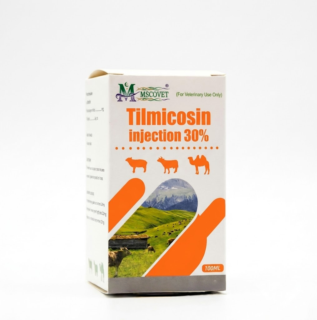 Tilmicosin Injection 30% veterinary pharmaceutical packaging box